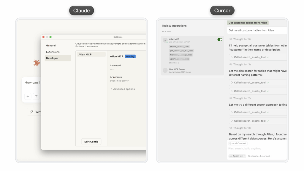 Atlan MCP in Claude and Cursor